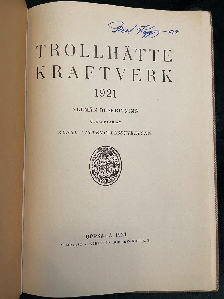 Trollhätte kraftverk 1921