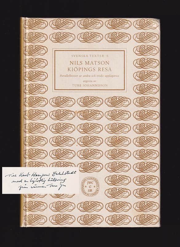 Ture Johannisson : Nils Matson Kiöpings resa