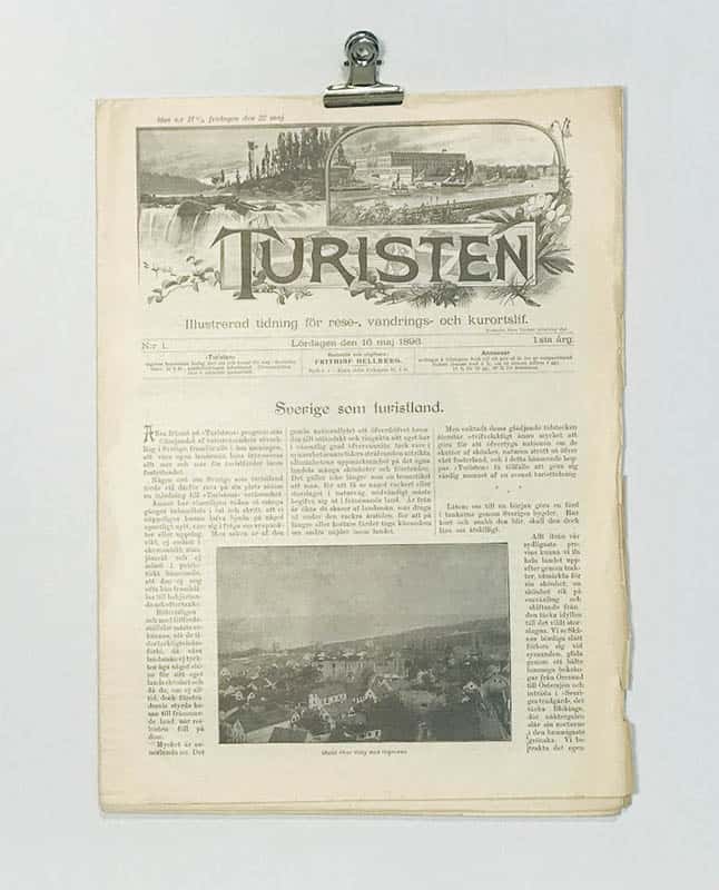 Turisten. Illustrerad tidning för rese-, vandrings- och kurortslif. N:r 1 Lördagen den 16 maj 1896. 1:sta årg.