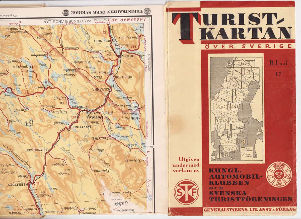 Turistkartan över Sverige. Blad 17 (delar av Västerbotten)