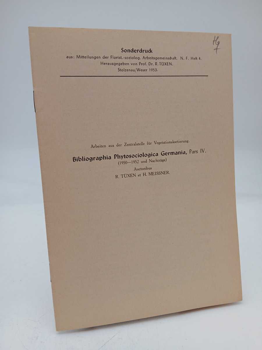 Tüxen, R. ; Meissner, H. : Bibliographia Phytosociologica Germania, Pars IV.