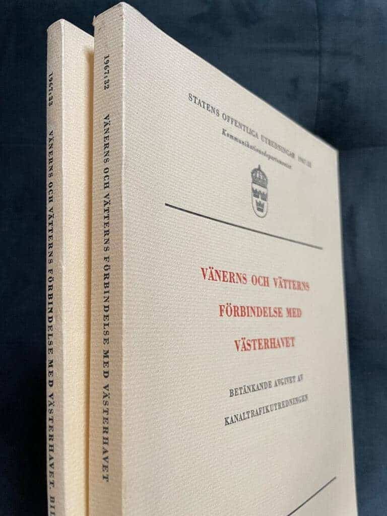 Vänerns och Vätterns förbindelse med Västerhavet - Betänkande avgivet av Kanaltrafikutredningen + Bilagor (två volymer)