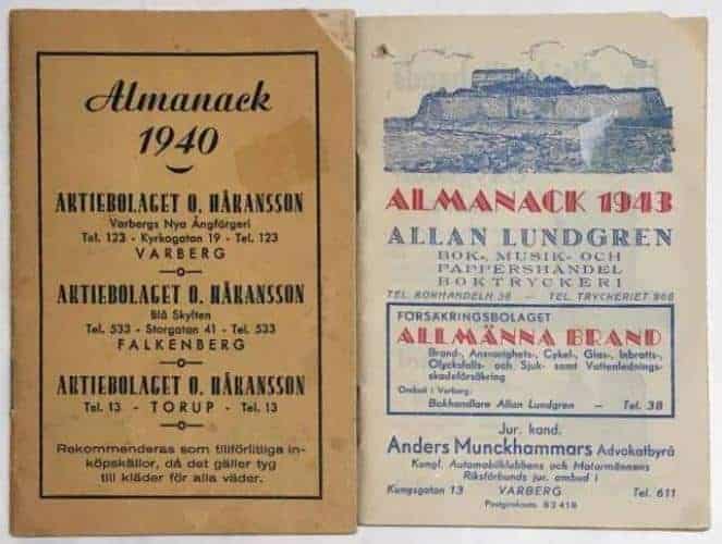 Varbergsalmanackor 2 st