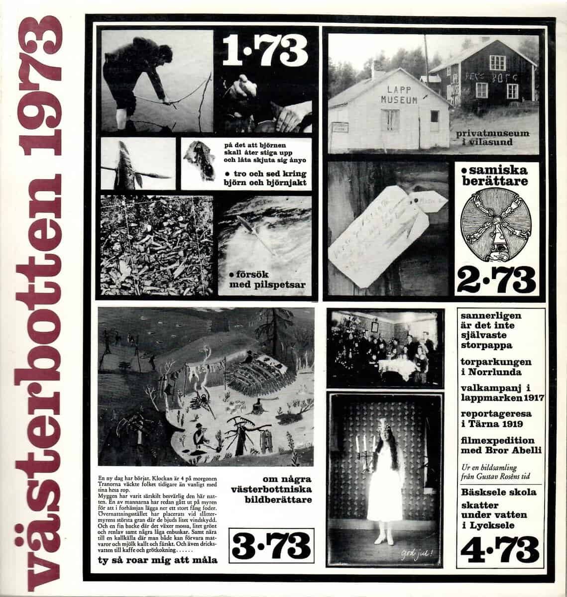 Västerbotten 1973 Årsbok med 4 nr