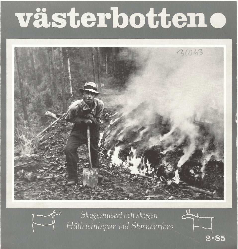 Västerbotten 2 1985. Skogsmuseet och skogen, Hällristningar vid Stornorrfors