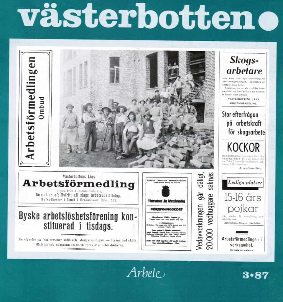 Västerbotten 3/87. Arbete
