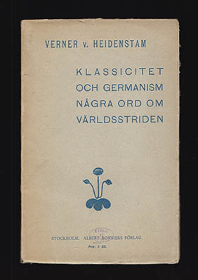 Verner von Heidenstam : Klassicitet och germanism