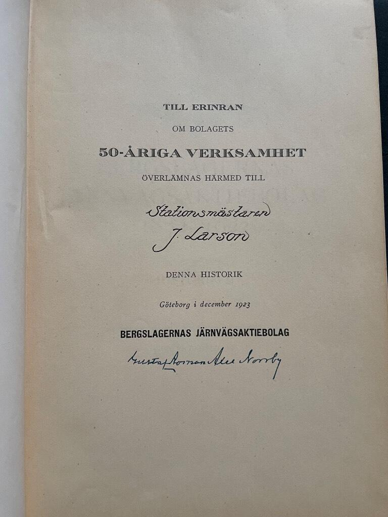 Vincent Ahlberg : Bergslagernas järnvägsaktiebolag 1872-1922