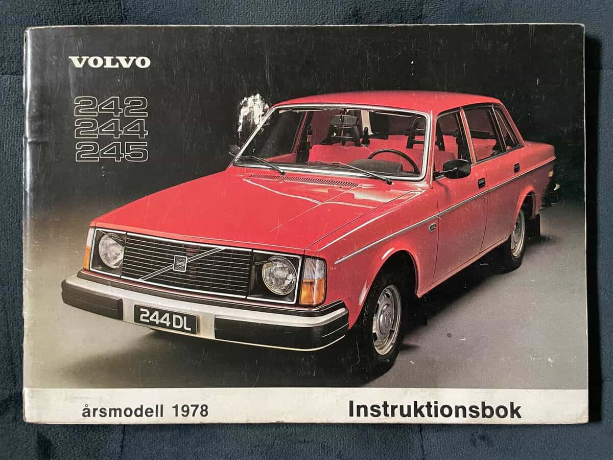 Volvo 242 244 245 Instruktionsbok 1978