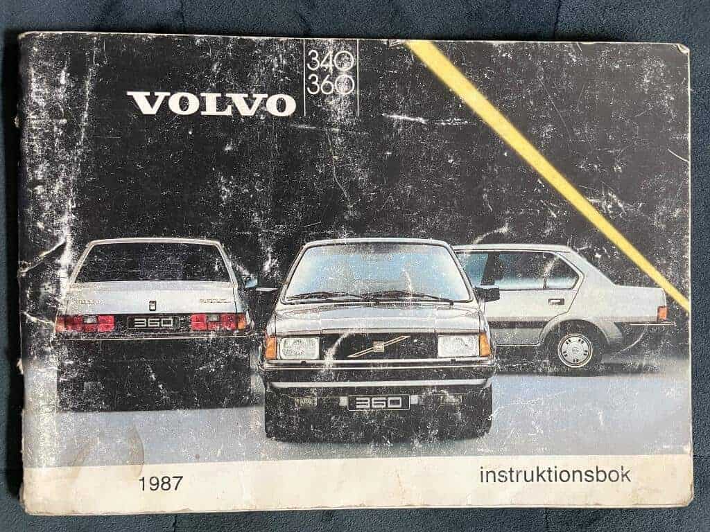 Volvo 340/360 1987 Instruktionsbok