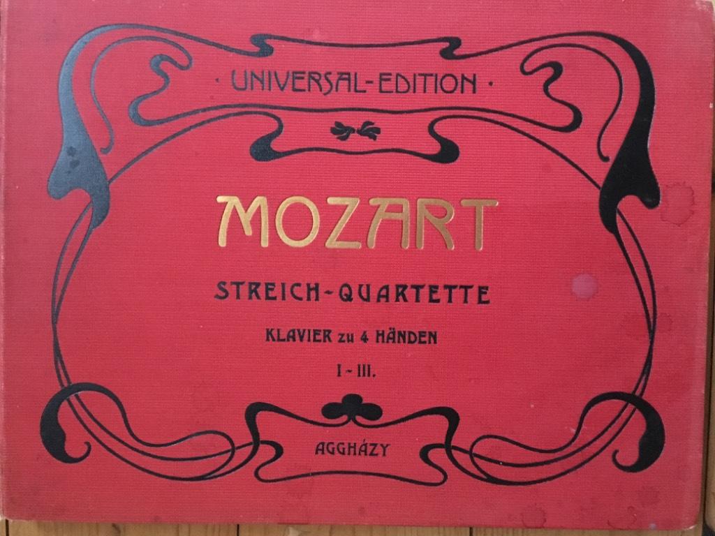 W. A. Mozart : Streich-Quartette von W. A. Mozart fur Piano zu 4 Händen I-III