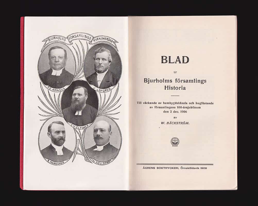 W Bäckström : Blad ur Bjurholms församlings historia
