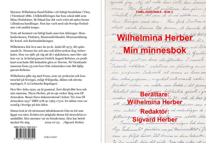 Wilhelmina Herber : Min minnesbok