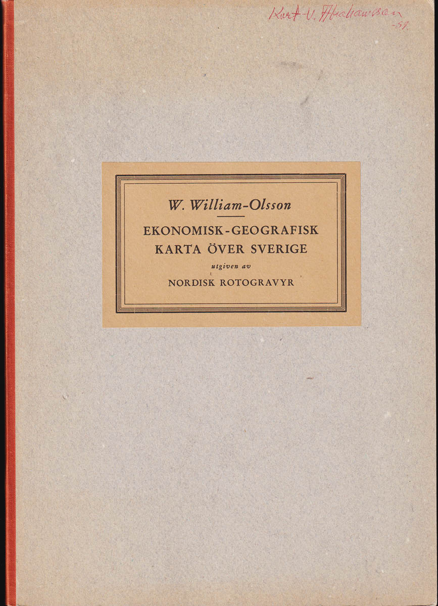 William William-Olsson : Ekonomisk-geografisk karta över Sverige