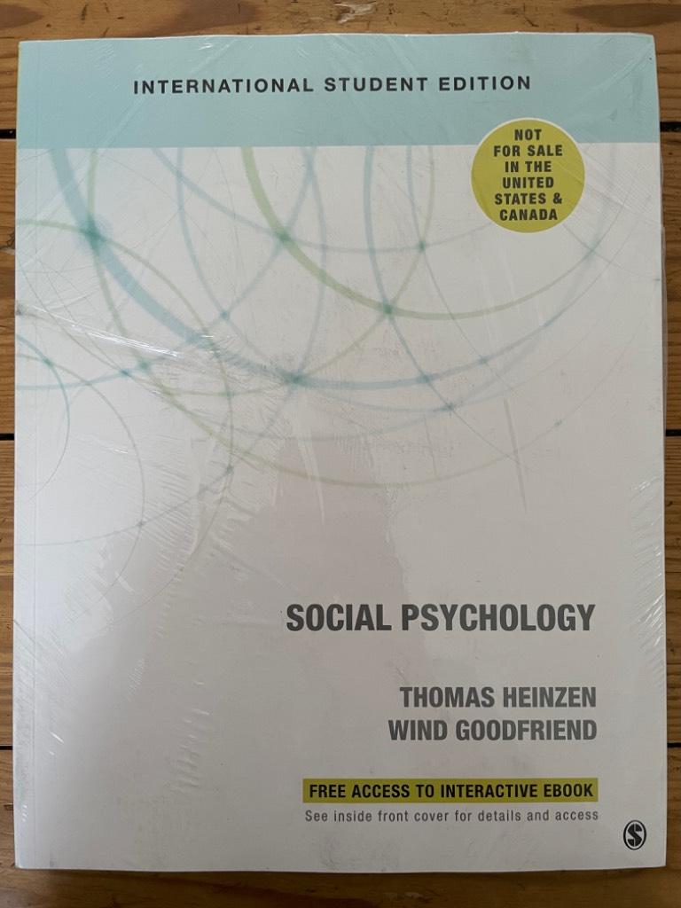 Wind Goodfriend : Social Psychology
