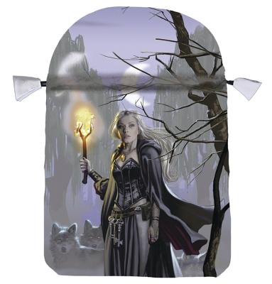 , : Witches Moon Satin Tarot Bag