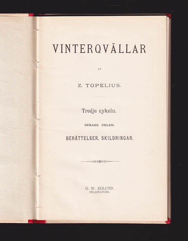 Zacharias Topelius : Gamla baron på Rautakylä [=pärmtitel]