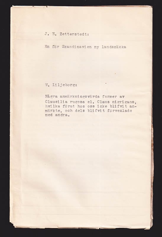 Zetterstedt, J. E. (Johan Emanuel, 1828-1880) ; Lilljeborg, Wilhelm (1816-1908) : En för Skandinavien ny landsnäcka. Af J. E. Zetterstedt. (Meddeladt den 8 juni 1864)